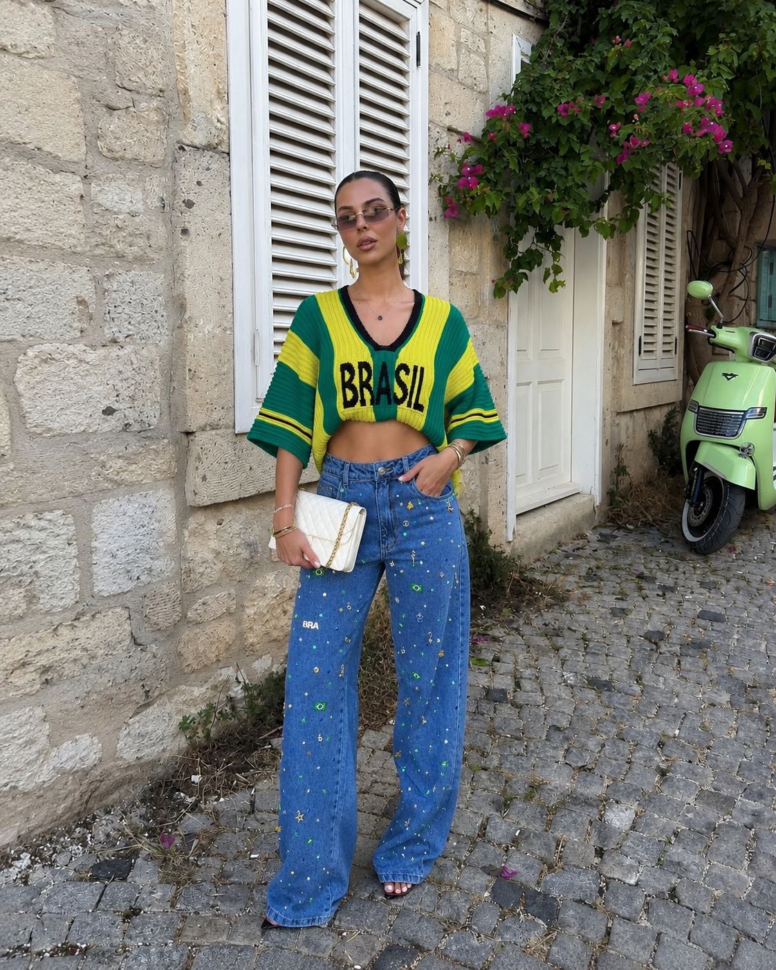 Calça Wide Leg Brasil Bossa